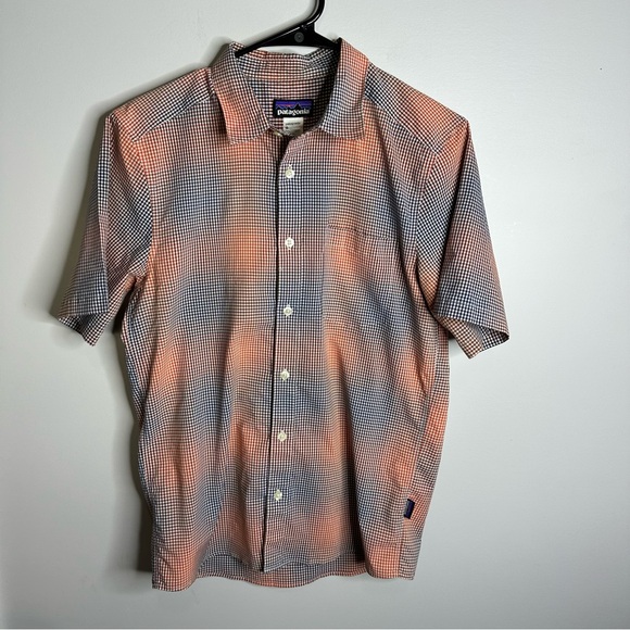 Patagonia Casual Button Down Shirt in Orange and Blue - Picture 1 of 5